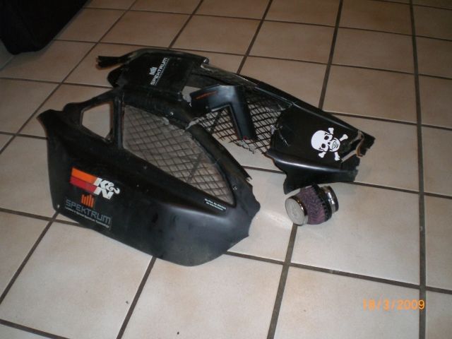 So sah der Arme aus nach dem ersten voll crash